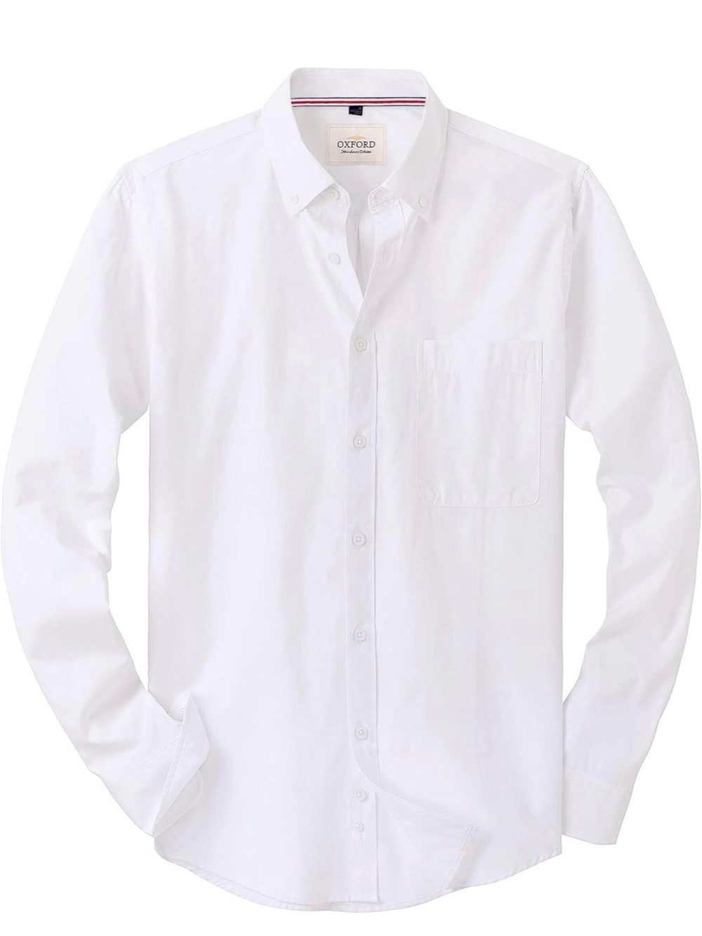 Oxford White Men's 2XL Button-Down Dress Shirt with Chest Pocket neck 19” 1253